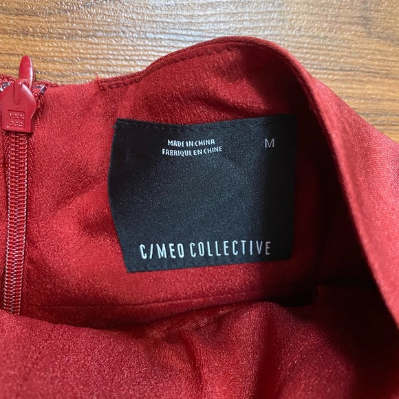 C/MEO Collective Red Methodical Playsuit ruffle halter festive Christmas event M - Picture 9 of 12